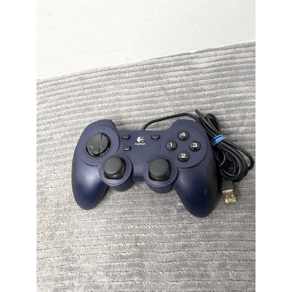 Logitech Dual Action Gamepad USB Game Controller G-UF13A-TESTED-Dark Blue See Pi
